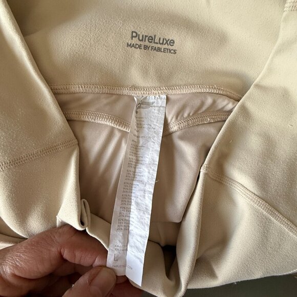 Women's L Fabletics Oasis PureLuxe High-Waisted Legging in Cream Puff - Picture 5 of 6